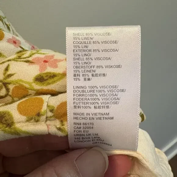 Urban Outfitters M Bloom Dainty Smocked‎ Minidress Sundress Feminine Low Cut - Picture 16 of 16